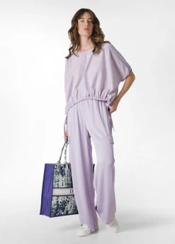 DEHA Comfort Set*Completo In Popeline E Raso Viola
