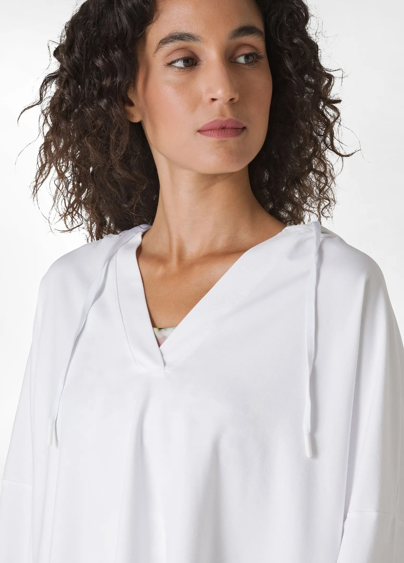 DEHA Felpe & Maglieria*Felpa Ampia Leggera In Punto Milano Bianco