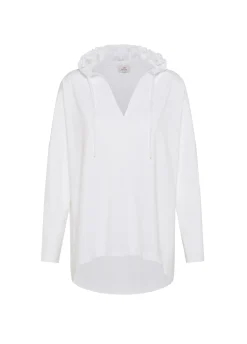 DEHA Felpe & Maglieria*Felpa Ampia Leggera In Punto Milano Bianco