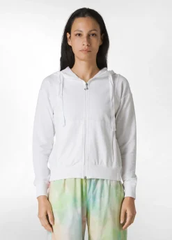 DEHA Felpe & Maglieria*Felpa Core Leggera Con Zip E Cappuccio Bianco