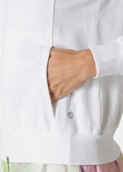 DEHA Felpe & Maglieria*Felpa Core Leggera Con Zip E Cappuccio Bianco