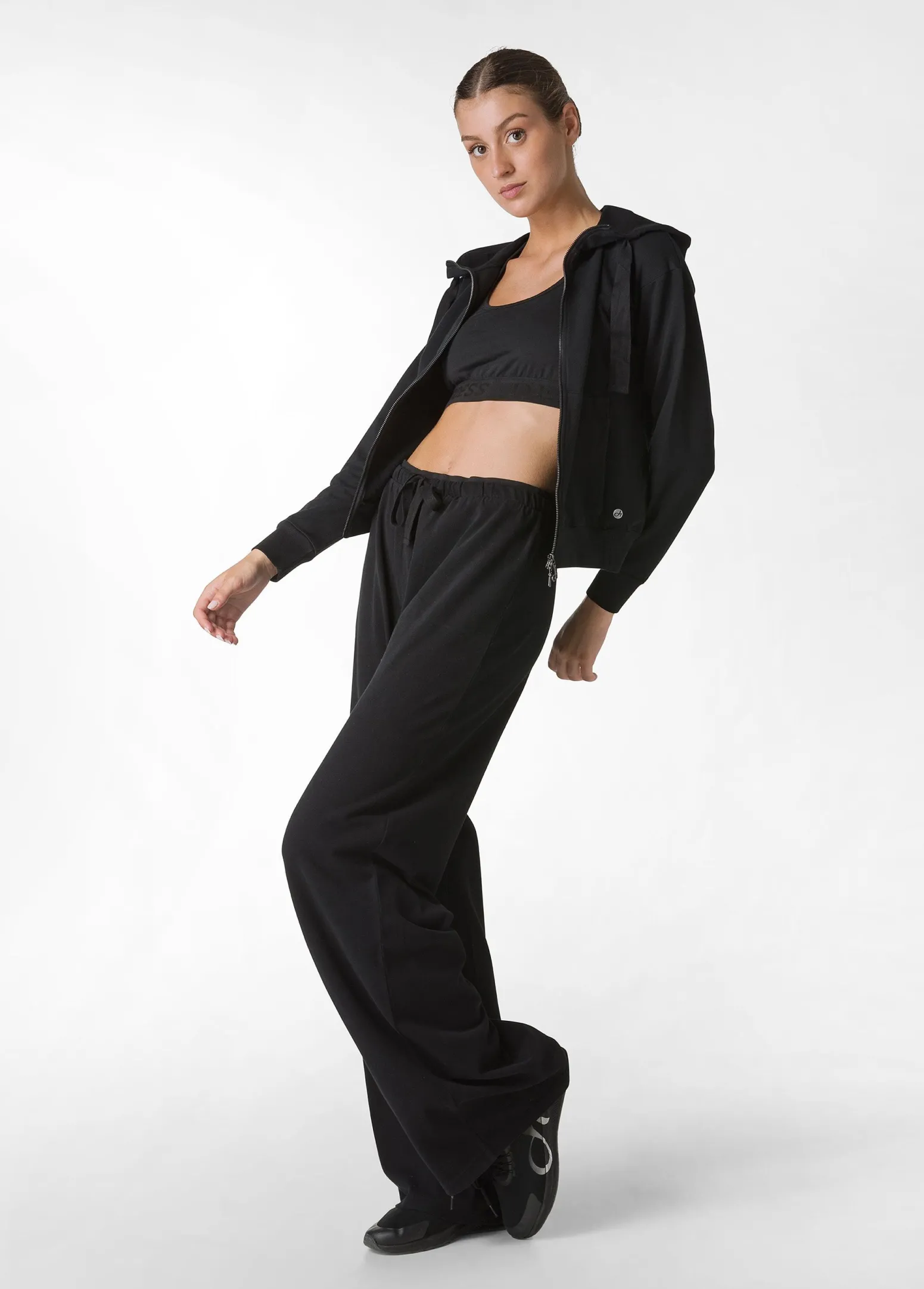 DEHA Felpe & Maglieria*Felpa Core Leggera Con Zip E Cappuccio Nero