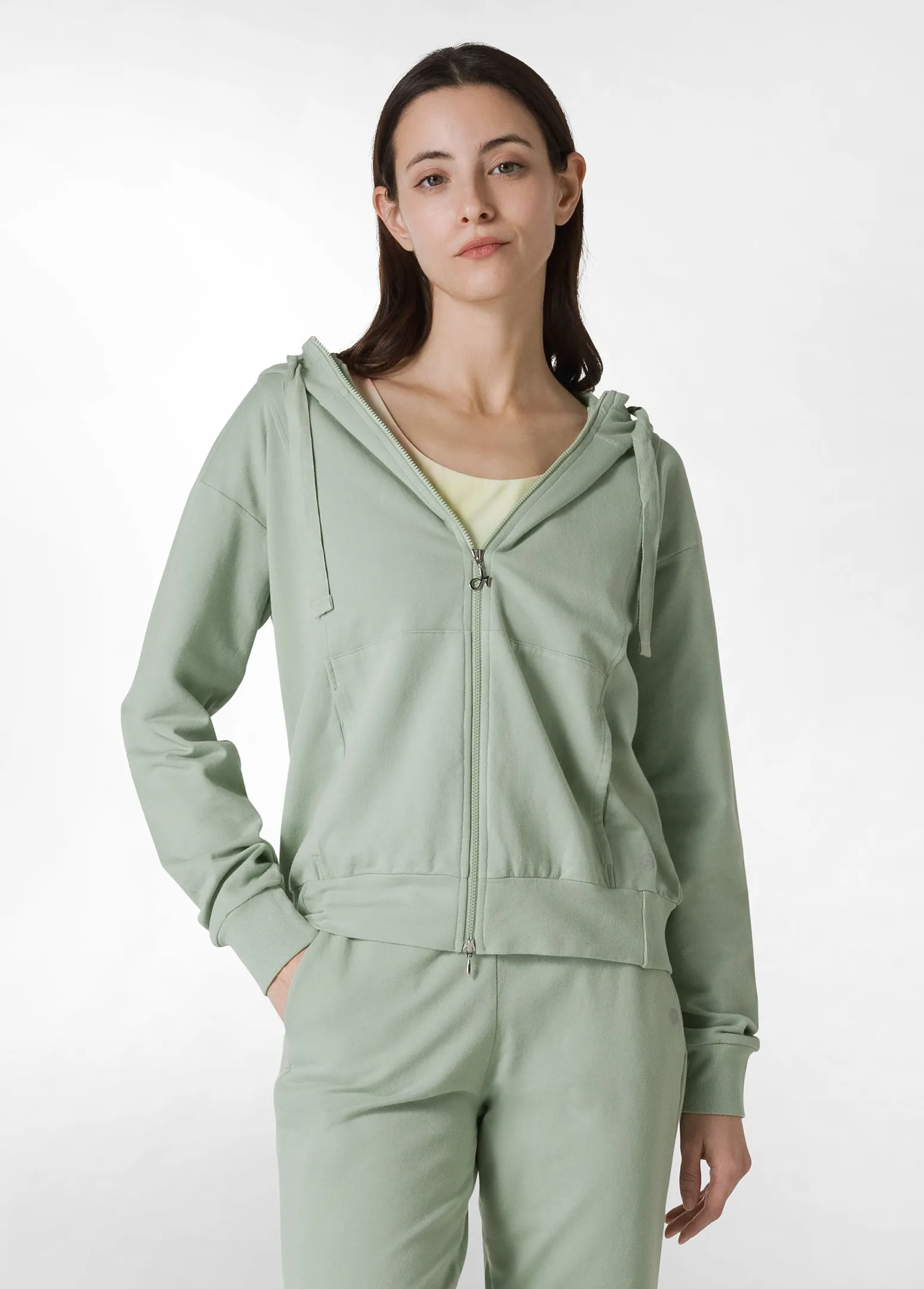 DEHA Felpe & Maglieria*Felpa Core Leggera Con Zip E Cappuccio Verde
