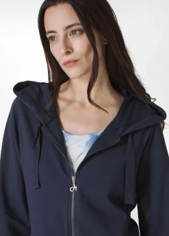 DEHA Felpe & Maglieria*Felpa Core Leggera Con Zip E Cappuccio Blu
