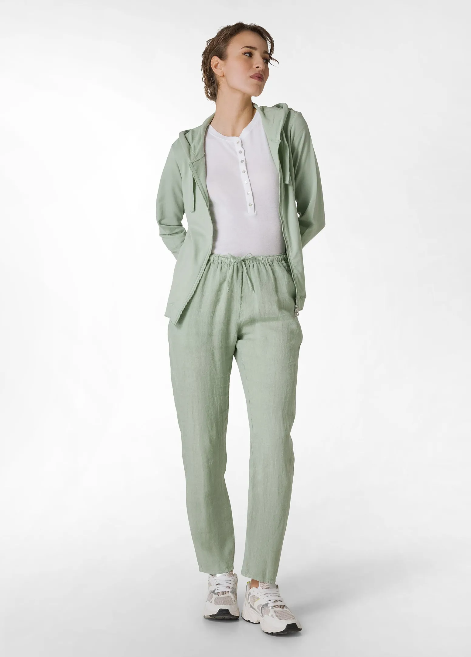 DEHA Felpe & Maglieria*Felpa Core Leggera Con Zip E Cappuccio Verde