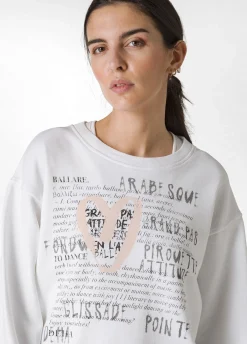 DEHA Felpe & Maglieria*Felpa Girocollo Comfy Con Grafica Bianco