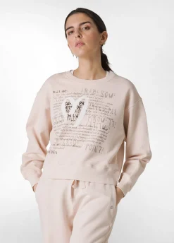 DEHA Felpe & Maglieria*Felpa Girocollo Comfy Con Grafica Rosa