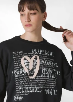 DEHA Felpe & Maglieria*Felpa Girocollo Comfy Con Grafica Nero