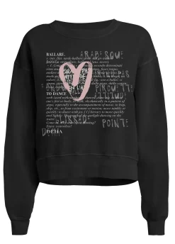 DEHA Felpe & Maglieria*Felpa Girocollo Comfy Con Grafica Nero