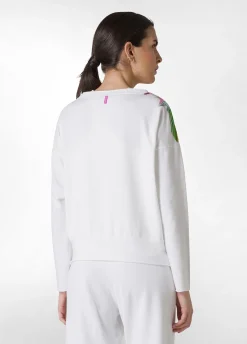 DEHA Felpe & Maglieria*Felpa Girocollo Con Stampa Bianco