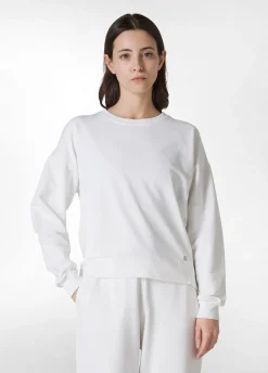 DEHA Felpe & Maglieria*Felpa Girocollo Fondo Stondato Bianco