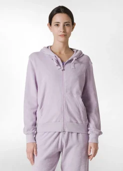 DEHA Felpe & Maglieria*Felpa In Spugna Zip E Cappuccio Viola