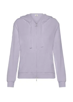 DEHA Felpe & Maglieria*Felpa In Spugna Zip E Cappuccio Viola