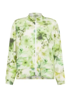 DEHA Felpe & Maglieria*Felpa Leggera Misto Viscosa Stampata Con Zip Verde