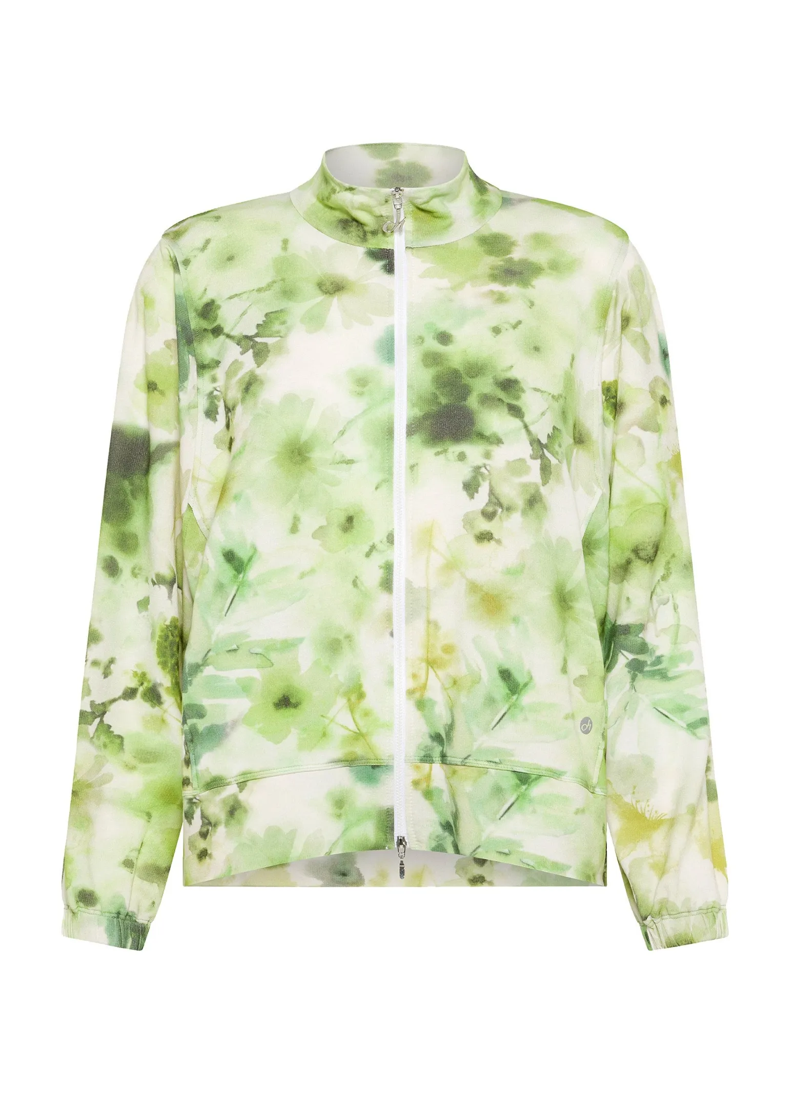 DEHA Felpe & Maglieria*Felpa Leggera Misto Viscosa Stampata Con Zip Verde