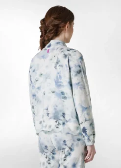DEHA Felpe & Maglieria*Felpa Leggera Misto Viscosa Stampata Con Zip Blu