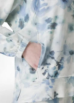 DEHA Felpe & Maglieria*Felpa Leggera Misto Viscosa Stampata Con Zip Blu