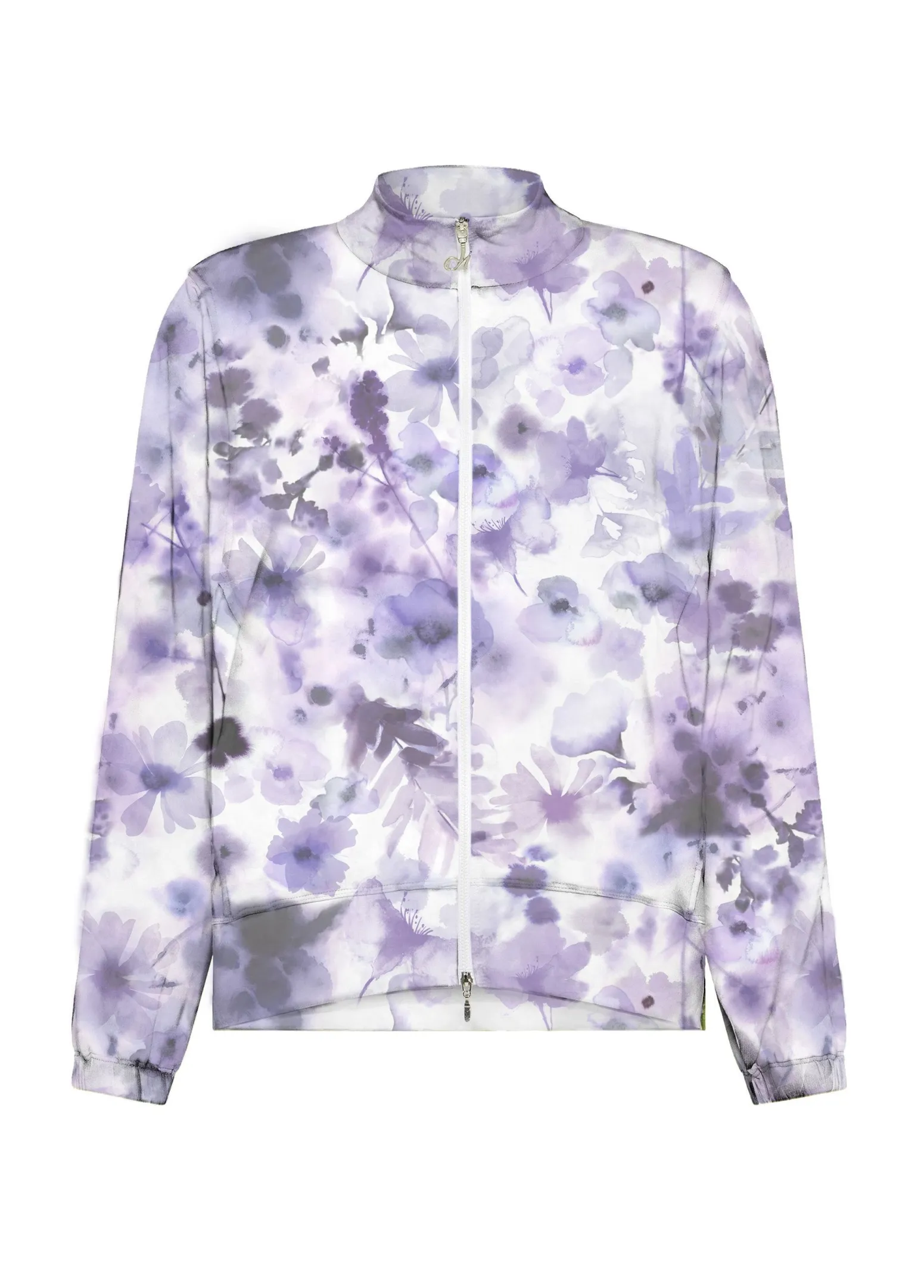 DEHA Felpe & Maglieria*Felpa Leggera Misto Viscosa Stampata Con Zip Viola