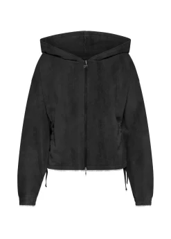 DEHA Felpe & Maglieria*Felpa Marmorizzata Cappuccio E Zip Nero