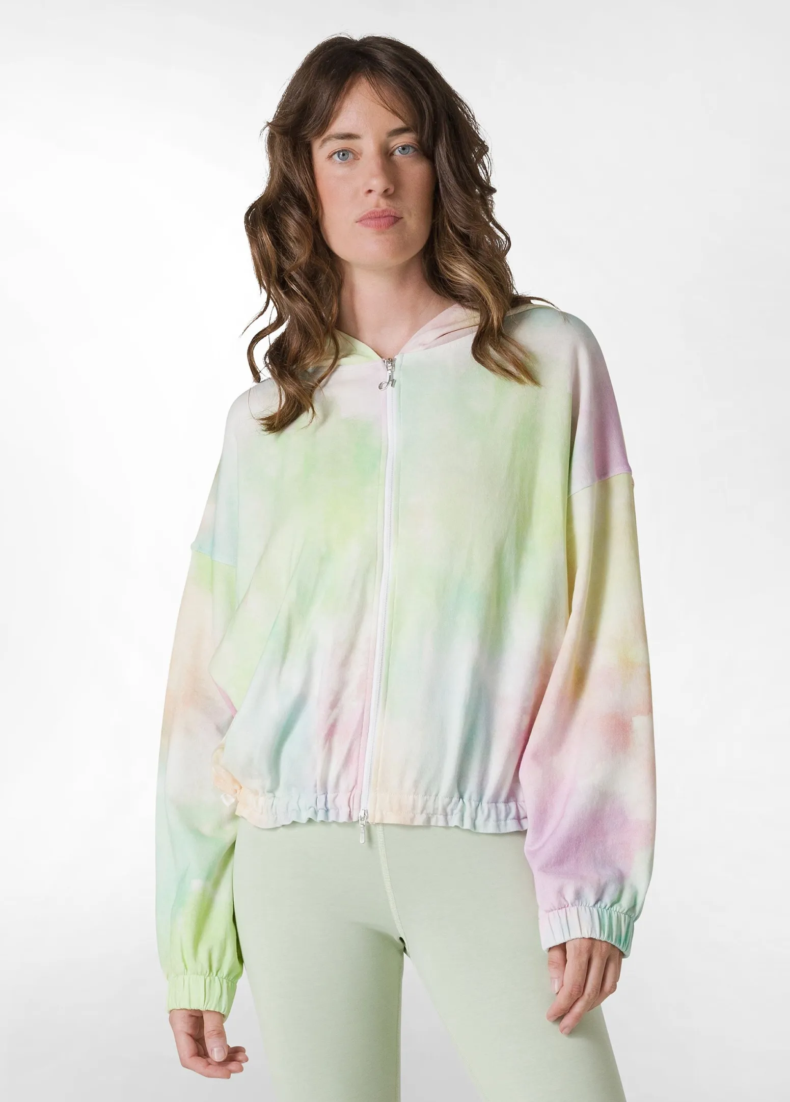 DEHA Felpe & Maglieria*Felpa Organica Stampa Fade Away Zip E Cappuccio