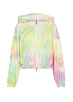 DEHA Felpe & Maglieria*Felpa Organica Stampa Fade Away Zip E Cappuccio