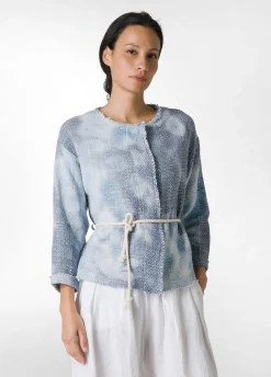 DEHA Giacche E Giubbotti*Giacca In Tweed Effetto Batik Blu