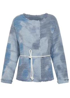 DEHA Giacche E Giubbotti*Giacca In Tweed Effetto Batik Blu