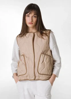 DEHA Giacche E Giubbotti*Gile' Trapuntato Beige