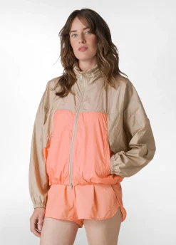 DEHA Giacche E Giubbotti*Giubbino Bicolore In Nylon Arancio
