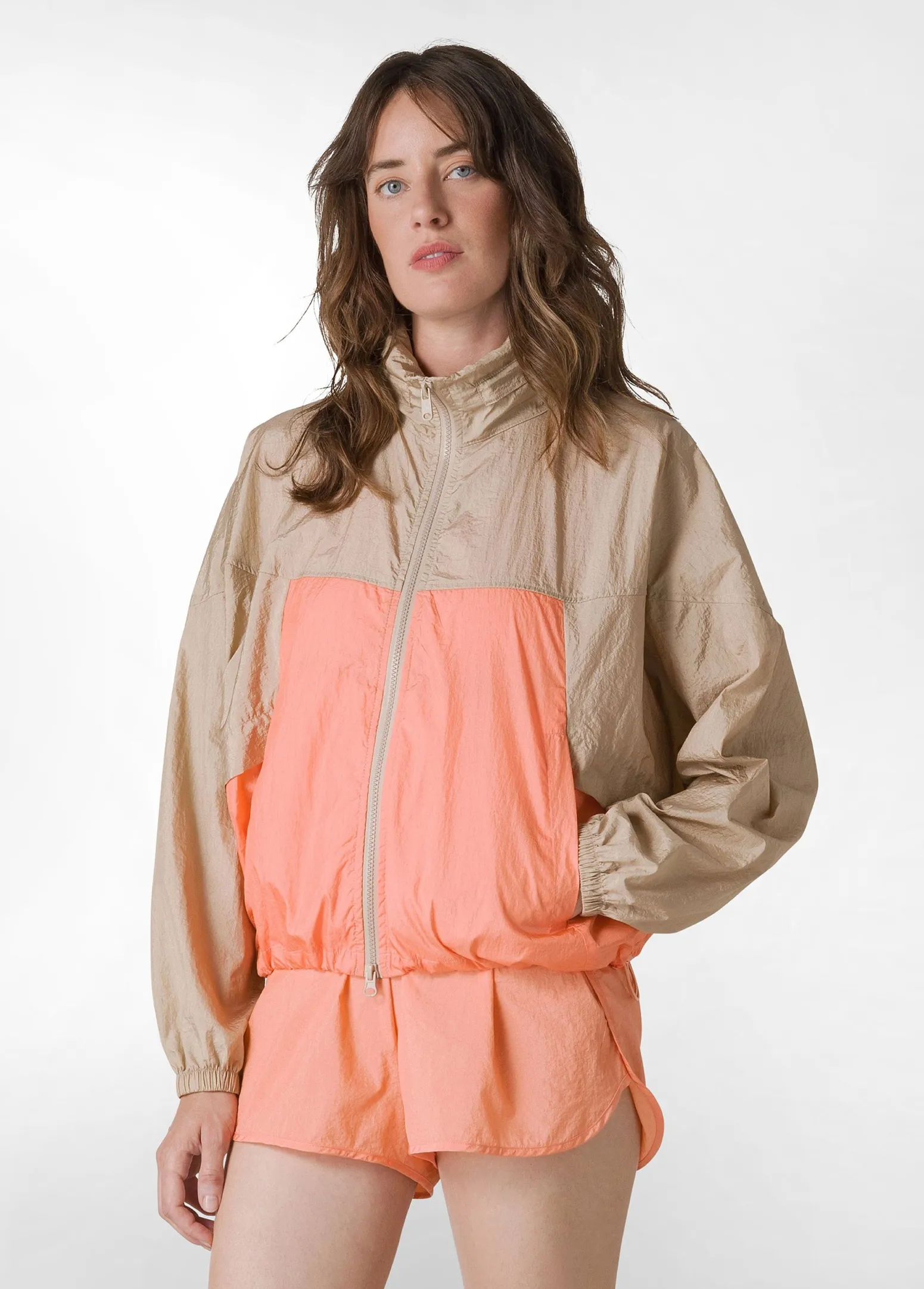 DEHA Giacche E Giubbotti*Giubbino Bicolore In Nylon Arancio