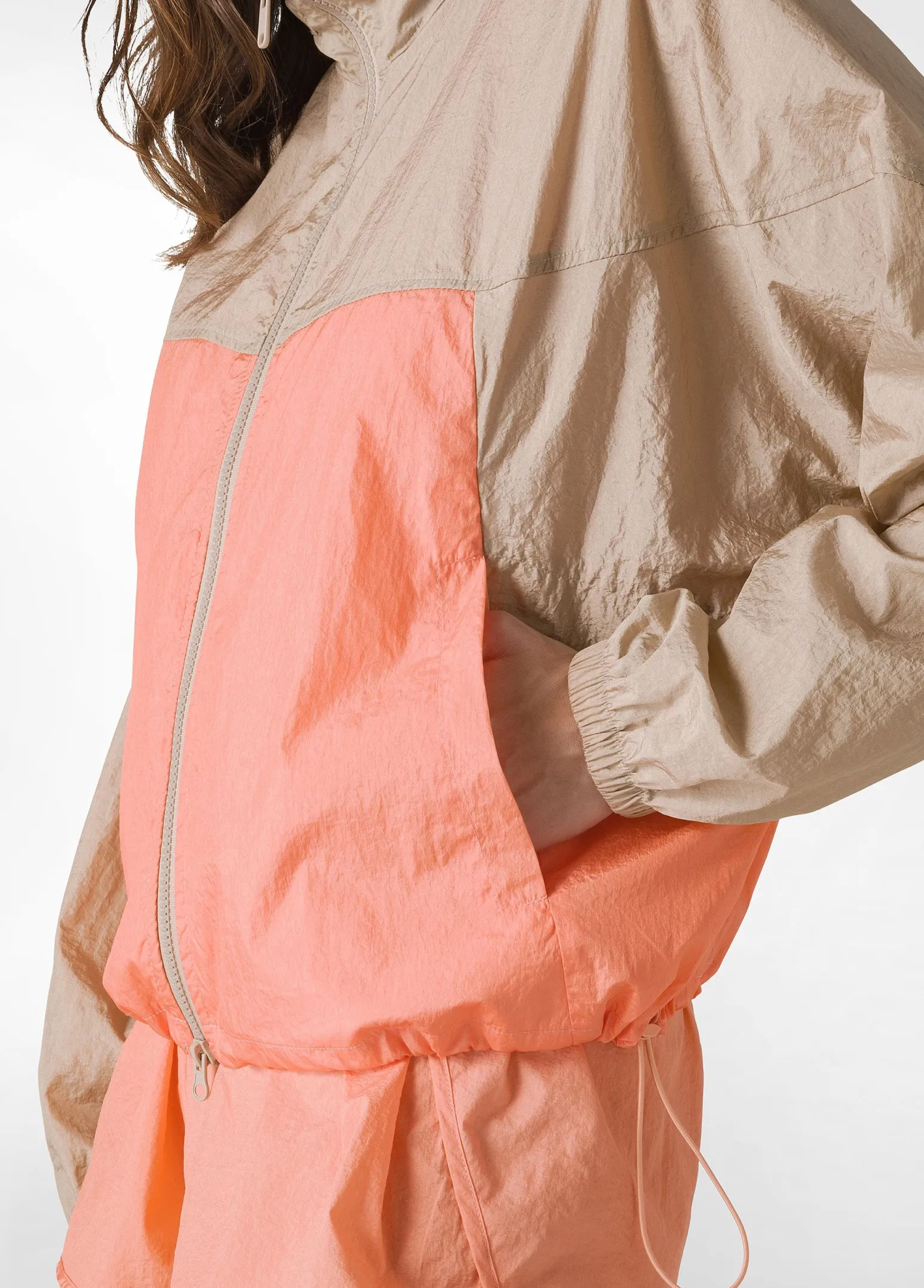 DEHA Giacche E Giubbotti*Giubbino Bicolore In Nylon Arancio