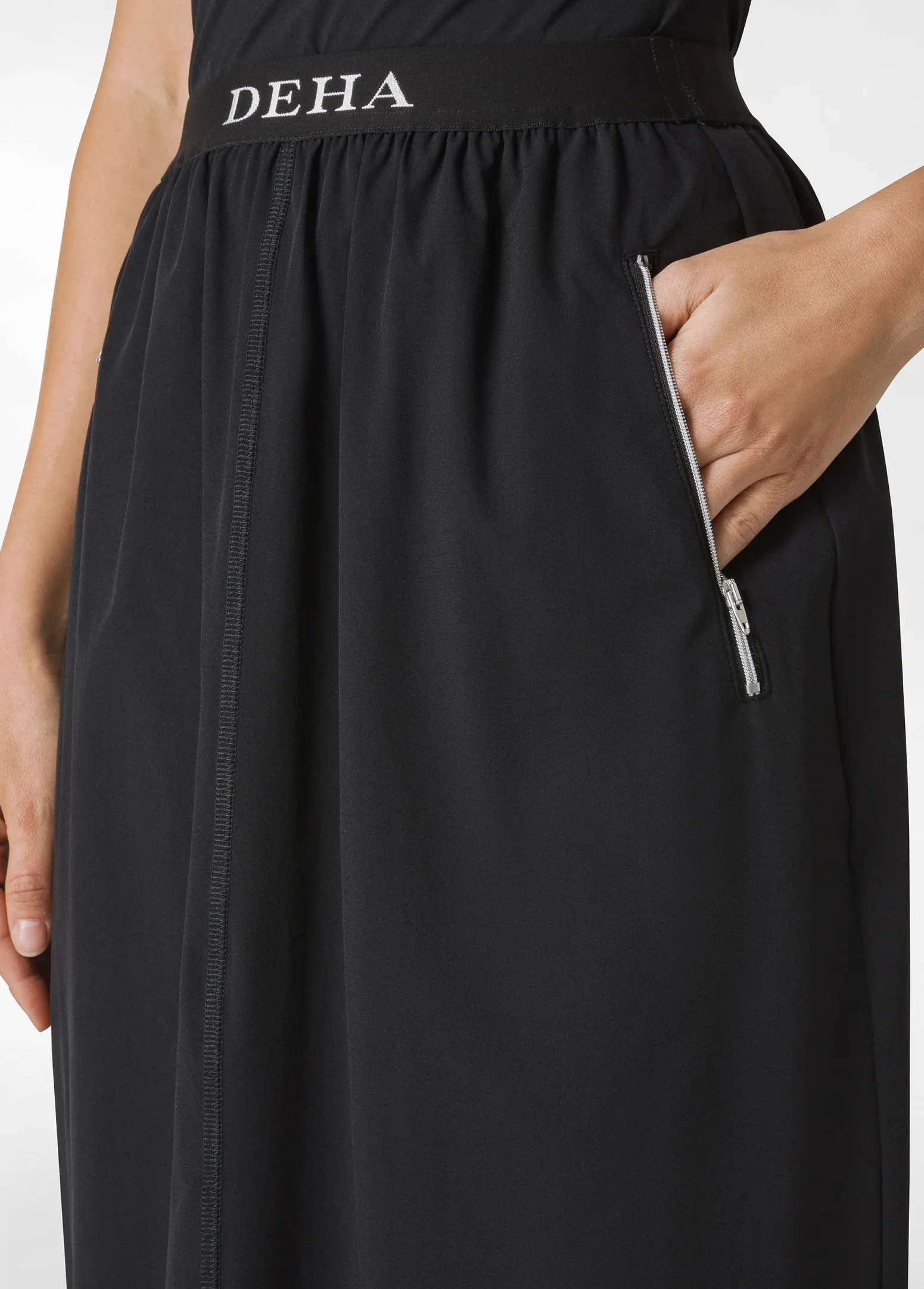 DEHA Vestiti, Gonne E Tute*Gonna In Nylon Con Logo Nero