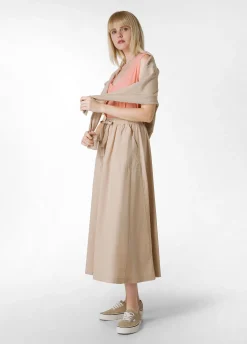 DEHA Vestiti, Gonne E Tute*Gonna Lunga In Popeline Beige