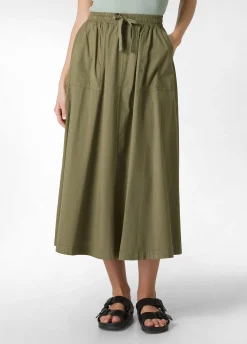 DEHA Vestiti, Gonne E Tute*Gonna Lunga In Popeline Verde