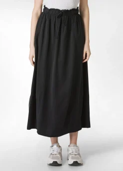 DEHA Vestiti, Gonne E Tute*Gonna Lunga In Twill Tencel Nero