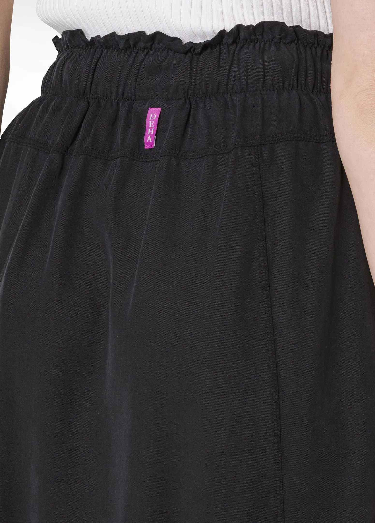 DEHA Vestiti, Gonne E Tute*Gonna Lunga In Twill Tencel Nero