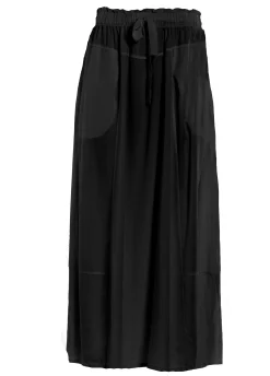 DEHA Vestiti, Gonne E Tute*Gonna Lunga In Twill Tencel Nero