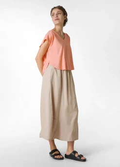 DEHA Vestiti, Gonne E Tute*Gonna Lunga In Twill Tencel Beige