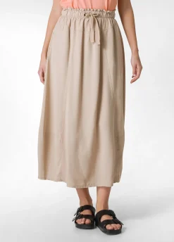 DEHA Vestiti, Gonne E Tute*Gonna Lunga In Twill Tencel Beige