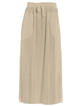 DEHA Vestiti, Gonne E Tute*Gonna Lunga In Twill Tencel Beige