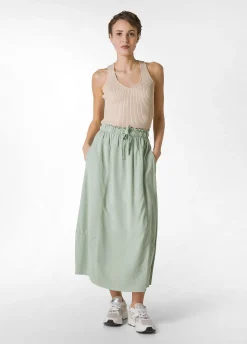 DEHA Vestiti, Gonne E Tute*Gonna Lunga In Twill Tencel Verde
