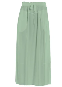 DEHA Vestiti, Gonne E Tute*Gonna Lunga In Twill Tencel Verde