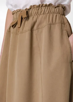 DEHA Vestiti, Gonne E Tute*Gonna Lunga In Twill Tencel Marrone