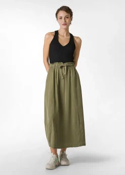 DEHA Vestiti, Gonne E Tute*Gonna Lunga In Twill Tencel Verde