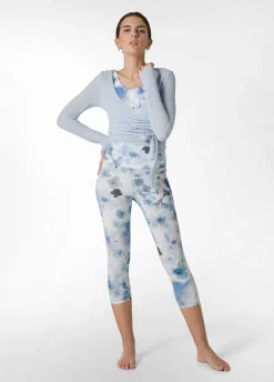 DEHA Leggings & Pantaloni Sportivi*Leggings 7/8 In Microfibra Riciclata Stampata Blu