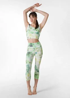 DEHA Leggings & Pantaloni Sportivi*Leggings 7/8 In Microfibra Riciclata Stampata Verd
