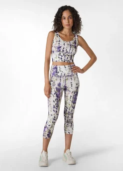 DEHA Leggings & Pantaloni Sportivi*Leggings 7/8 In Microfibra Riciclata Stampata Viola