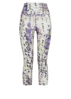 DEHA Leggings & Pantaloni Sportivi*Leggings 7/8 In Microfibra Riciclata Stampata Viola