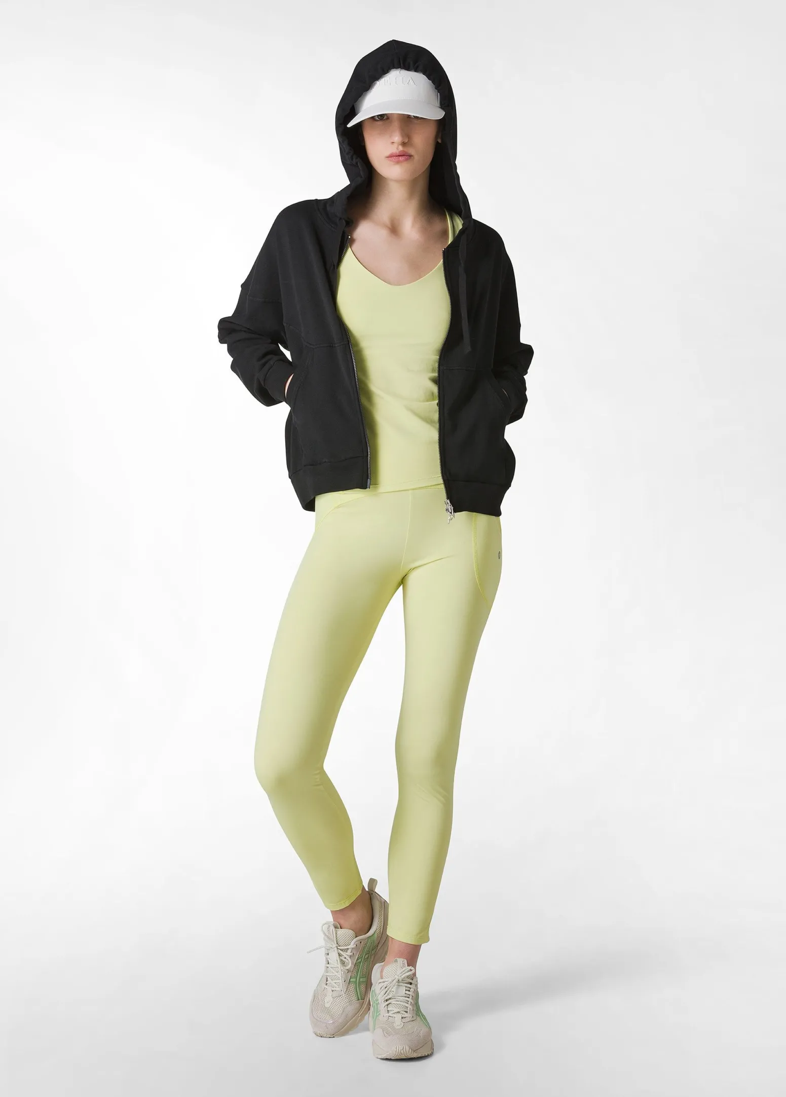 DEHA Leggings & Pantaloni Sportivi*Leggings Con Tasca In Microfibra Reciclata Giallo