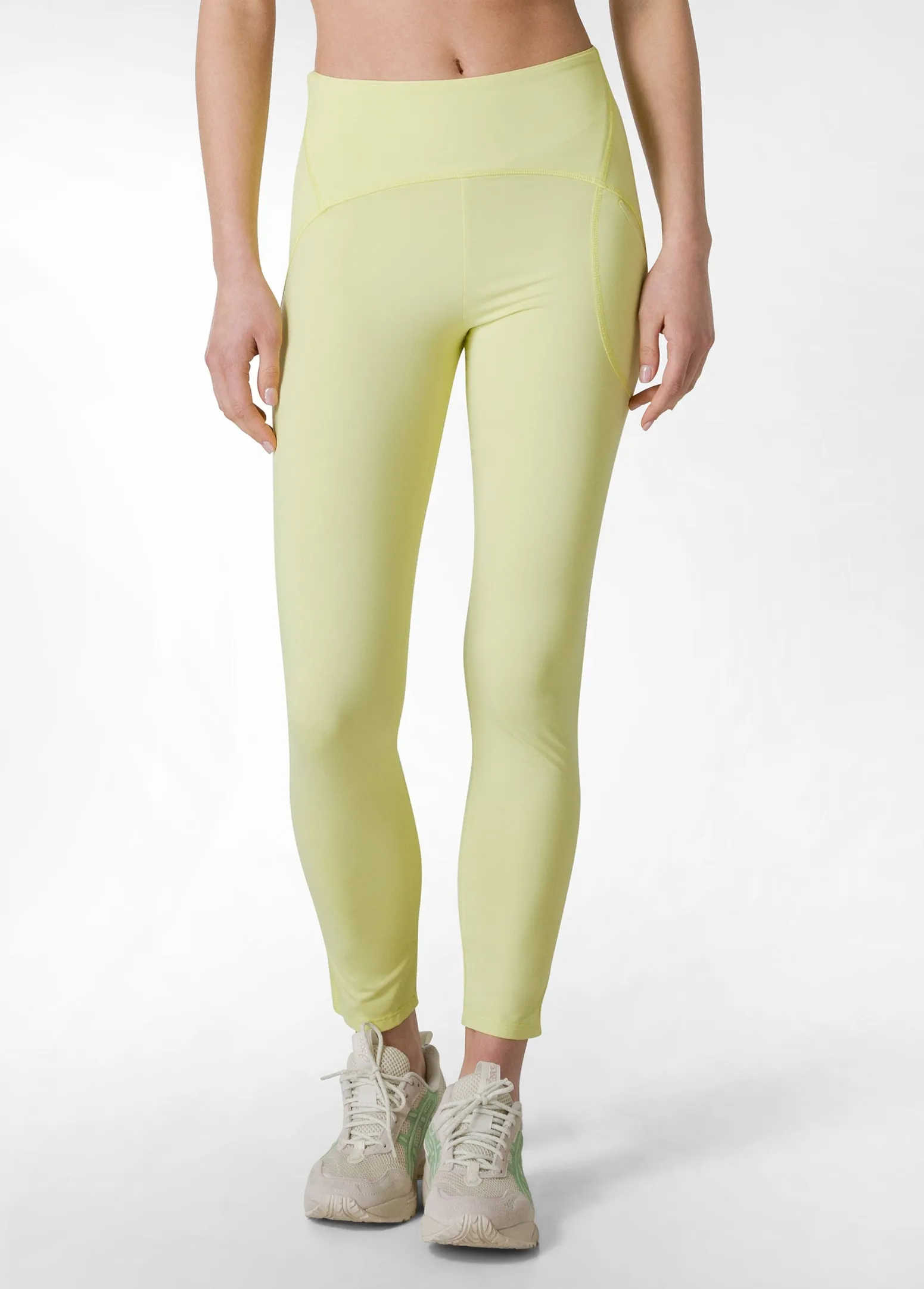 DEHA Leggings & Pantaloni Sportivi*Leggings Con Tasca In Microfibra Reciclata Giallo
